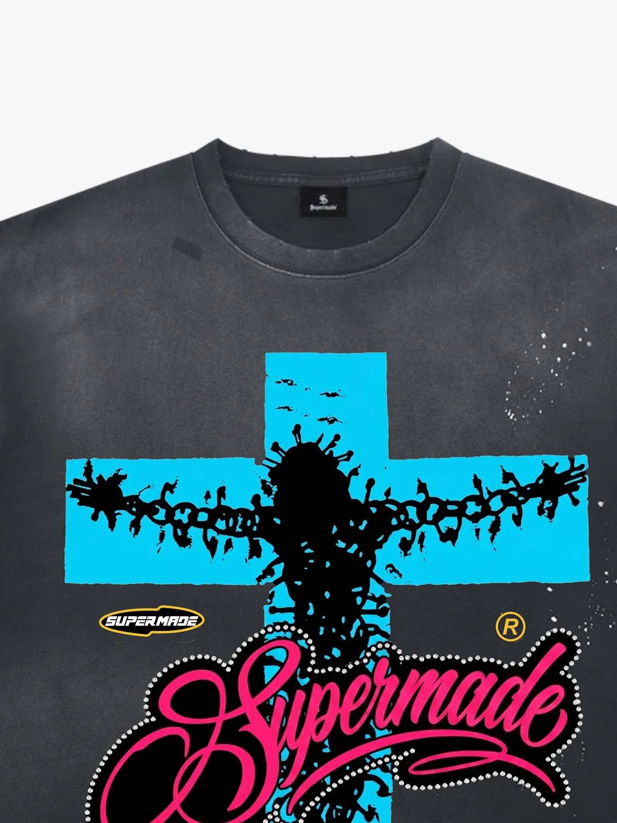 Passion of Christ Graffiti Paint Splatter Tee sold by Thesupermade product image thumbnail 4