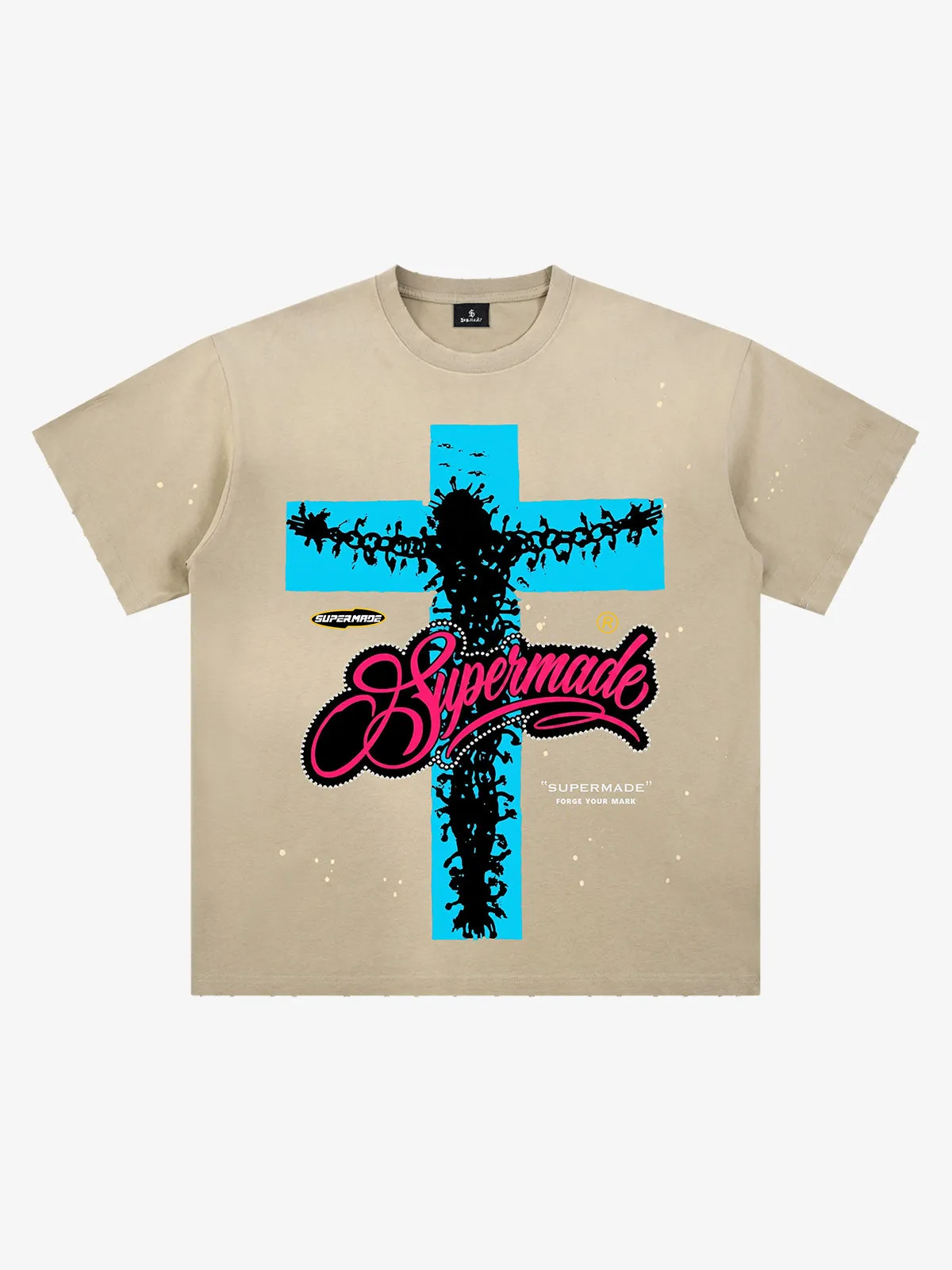 Passion of Christ Graffiti Paint Splatter Tee sold by Thesupermade