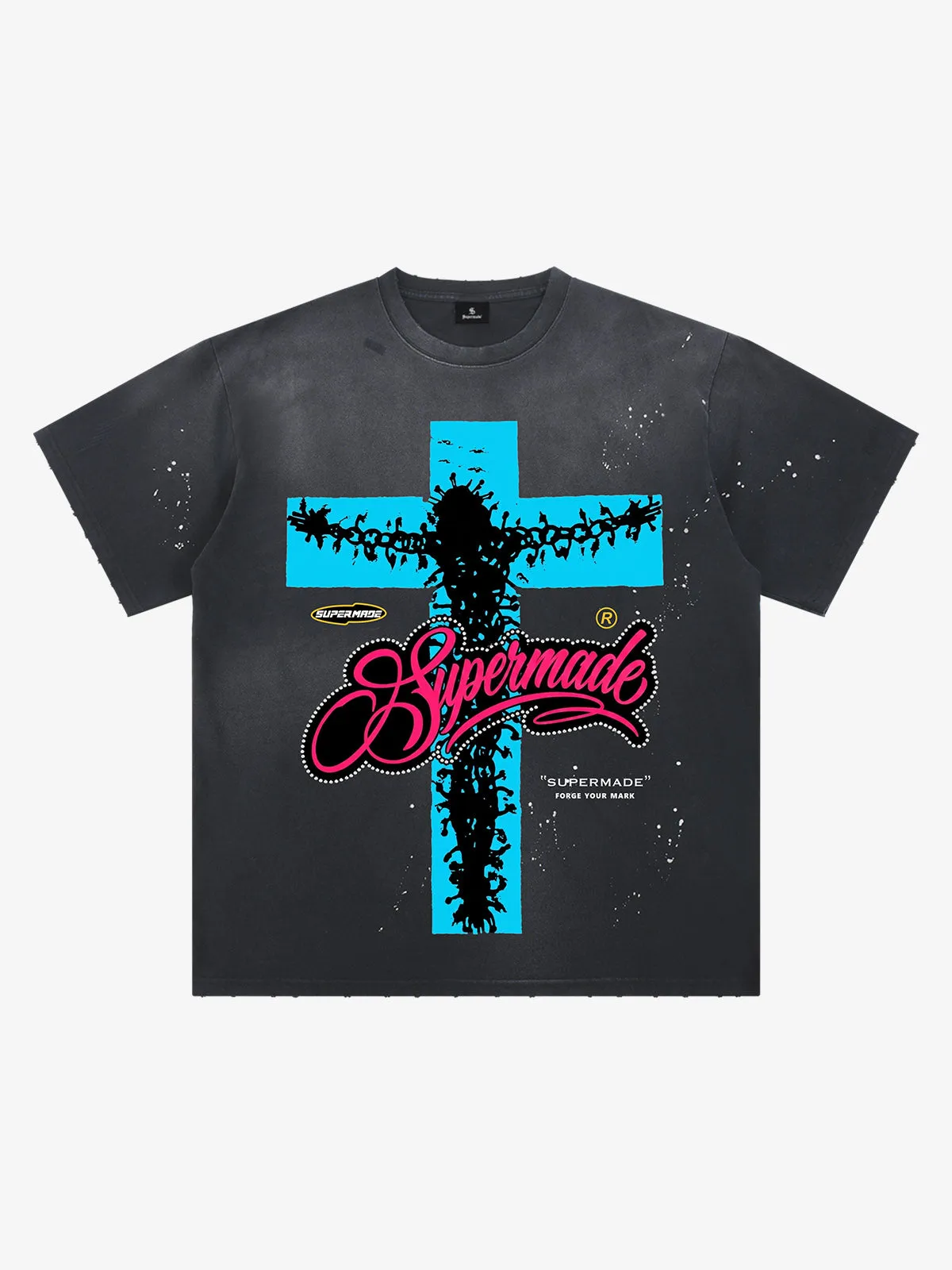 Passion of Christ Graffiti Paint Splatter Tee sold by Thesupermade product image thumbnail 2