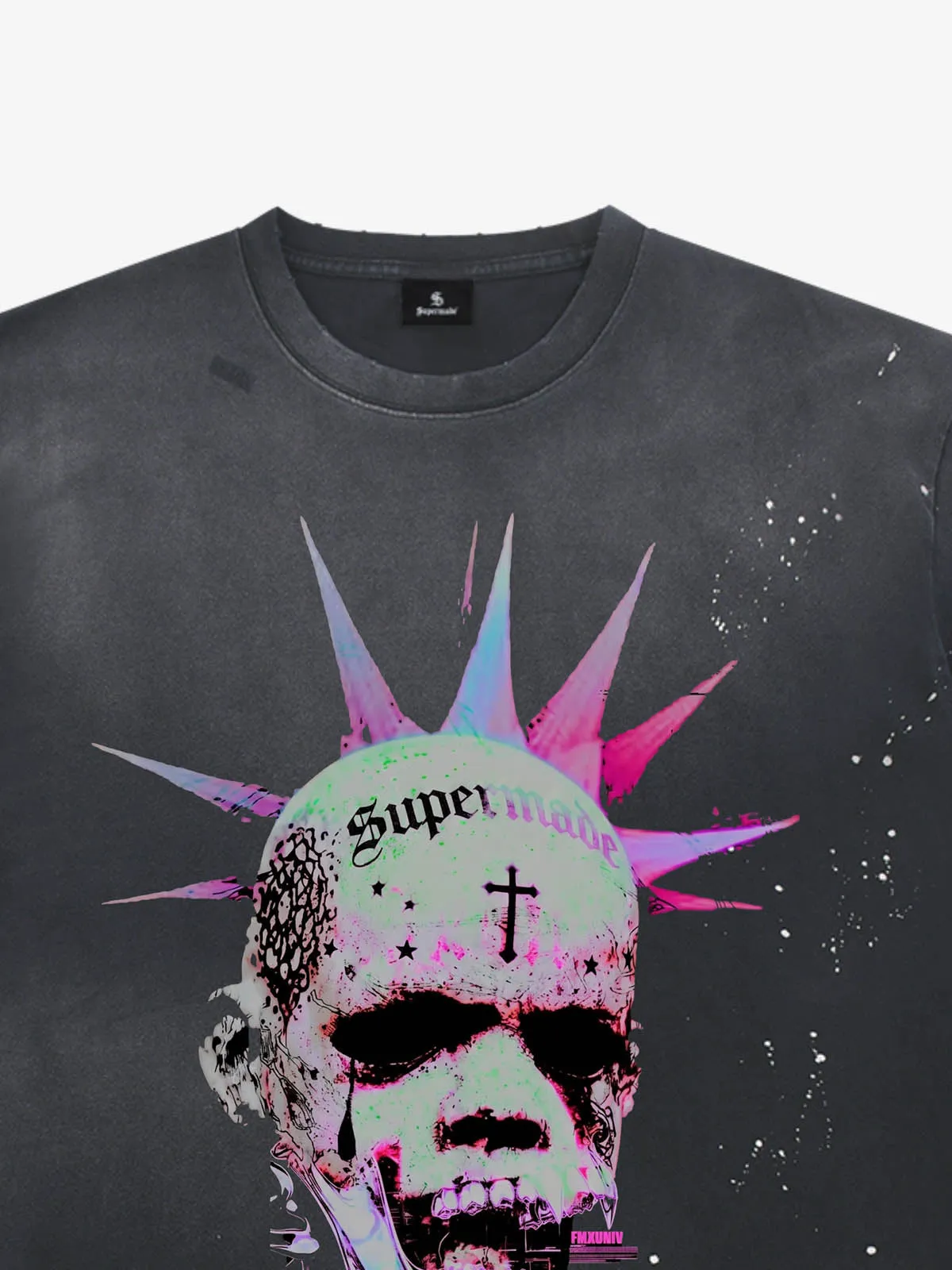 Gradient Skull Graphic Tee sold by Thesupermade product image thumbnail 4