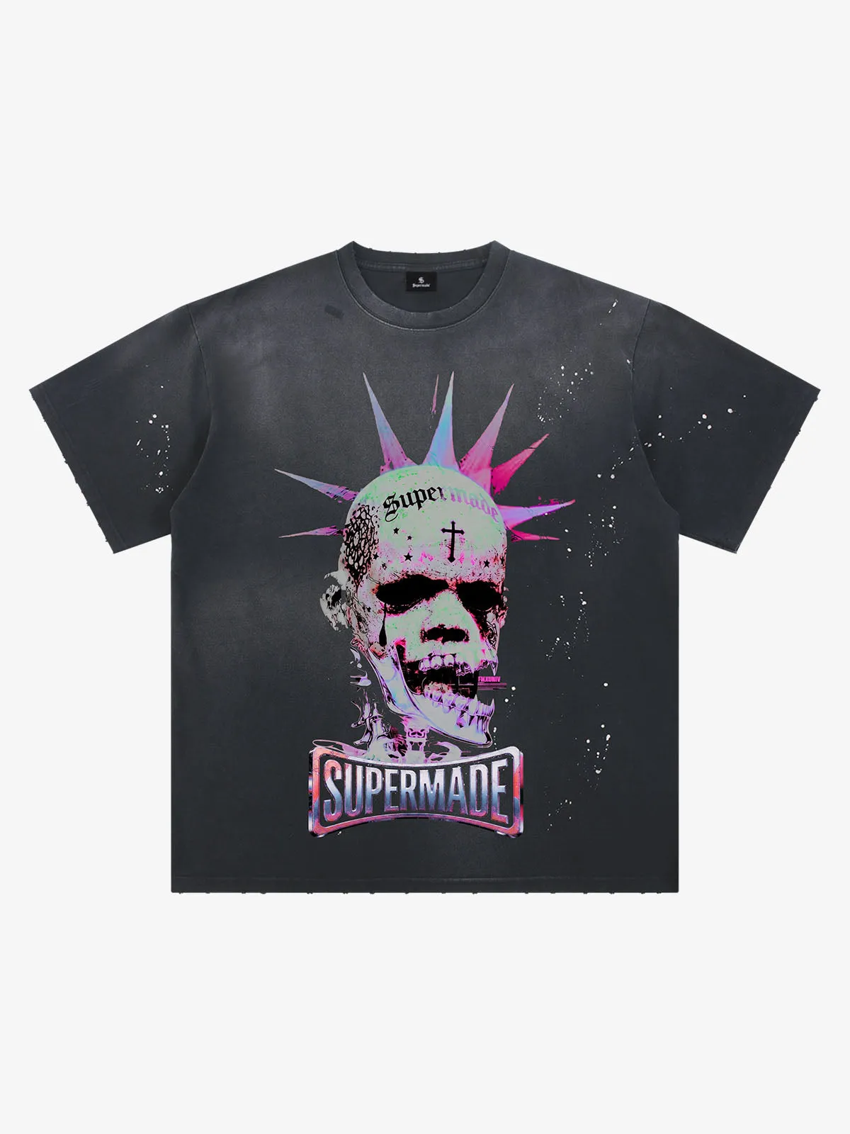Gradient Skull Graphic Tee sold by Thesupermade