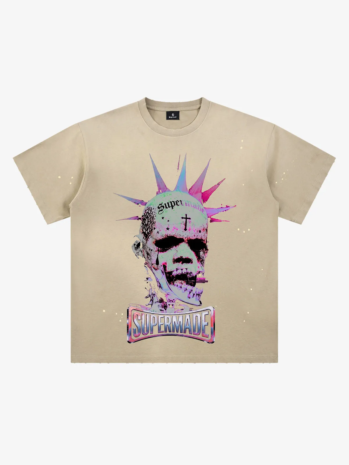 Gradient Skull Graphic Tee sold by Thesupermade product image thumbnail 2