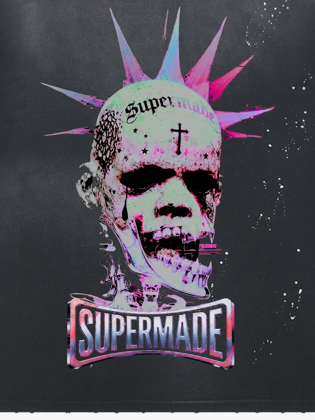 Gradient Skull Graphic Tee sold by Thesupermade product image thumbnail 3