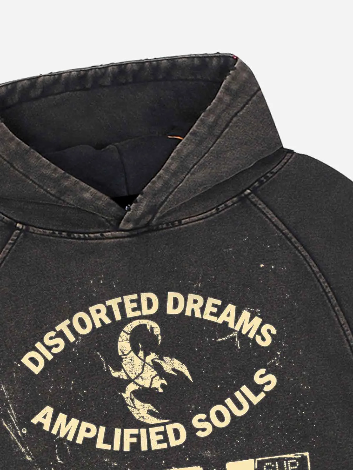 Scorpion Graphic Washed Distressed Hoodie sold by Thesupermade product image thumbnail 4