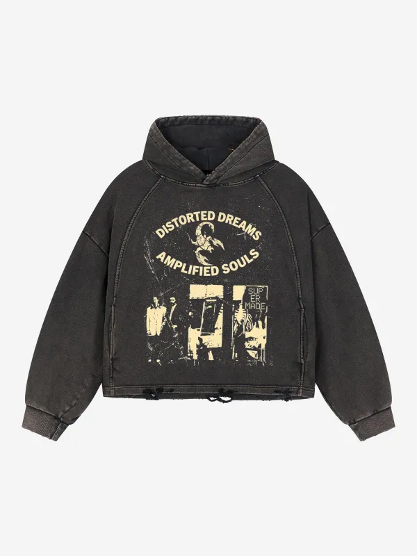 Scorpion Graphic Washed Distressed Hoodie made by Thesupermade
