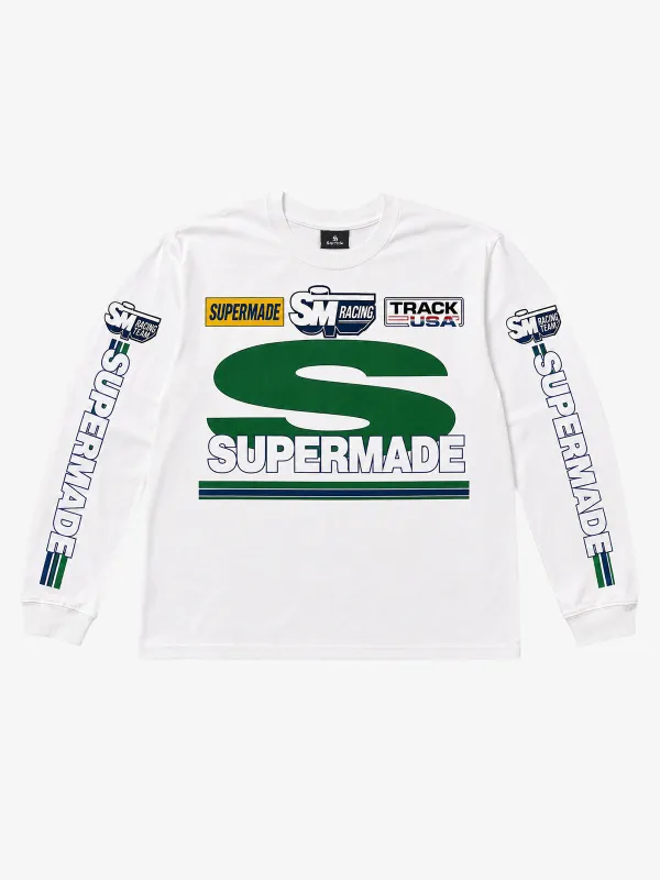 Racing Graphic Cropped Long Sleeve Tee made by Thesupermade