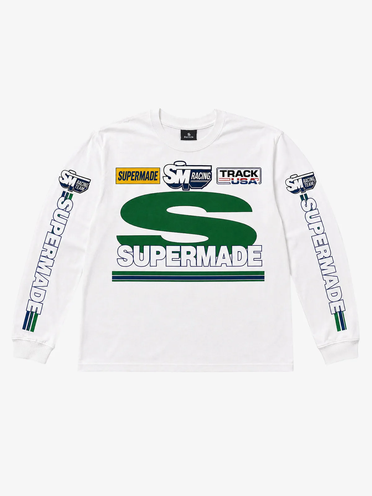 Racing Graphic Cropped Long Sleeve Tee sold by Thesupermade