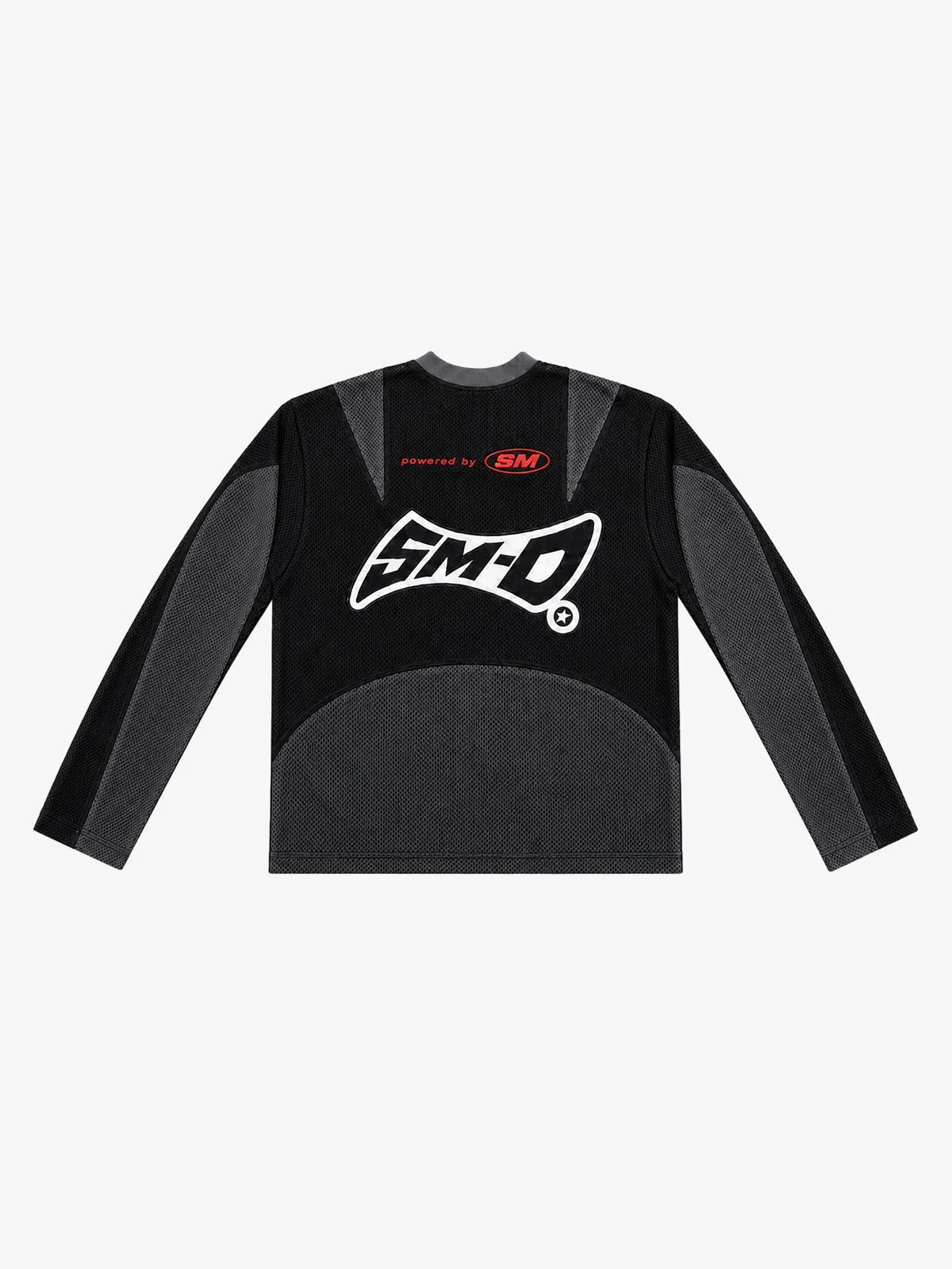 Cross Racing Embroidered Mesh Paneled Cropped Top sold by Thesupermade product image thumbnail 3