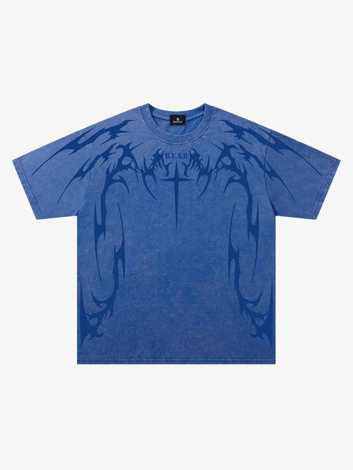 Cross Thorn Graphic Distressed Tee sold by Thesupermade product image thumbnail 3