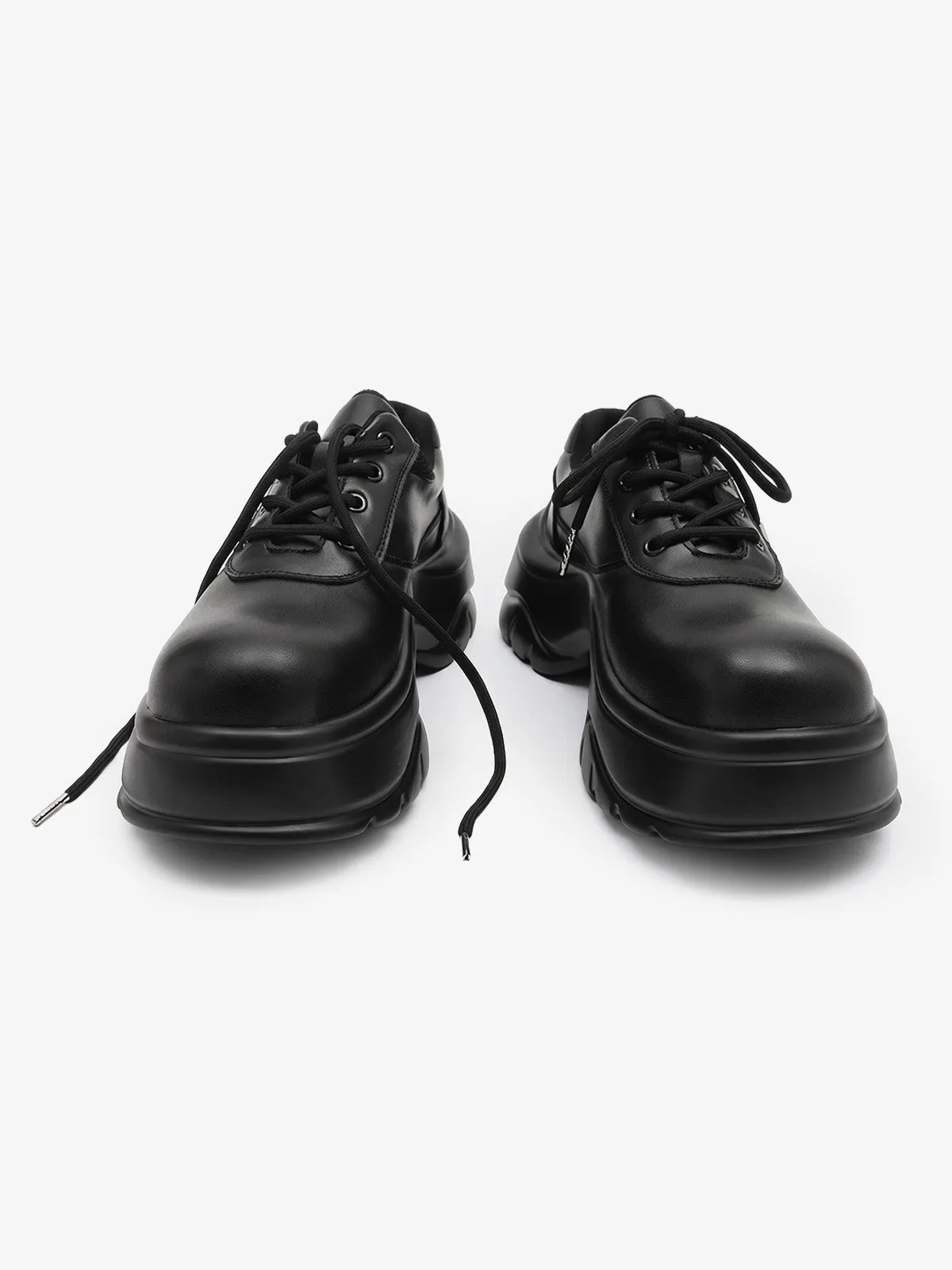 Deconstructed Faux Leather Platform Shoes sold by Thesupermade product image thumbnail 4