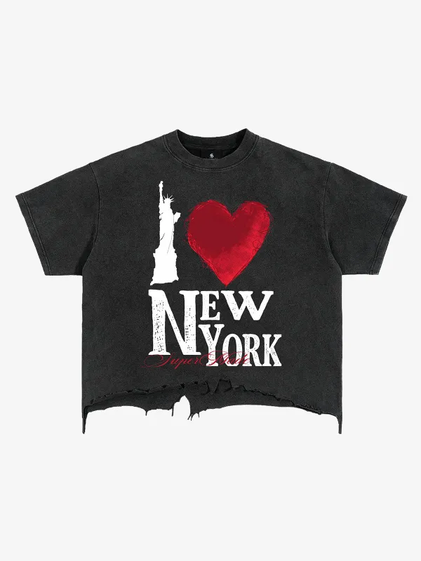 Graphic Distressed Tee made by Thesupermade