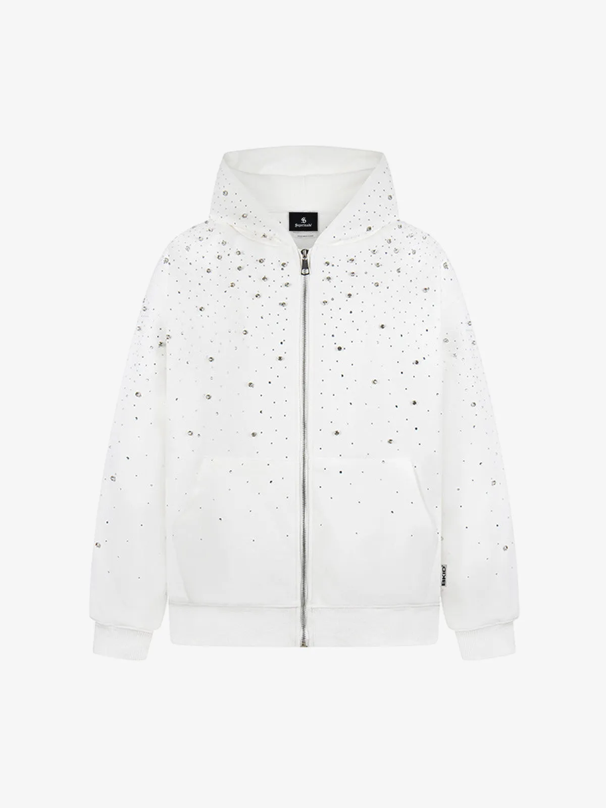 Rhinestone Zip Hoodie sold by Thesupermade product image thumbnail 3