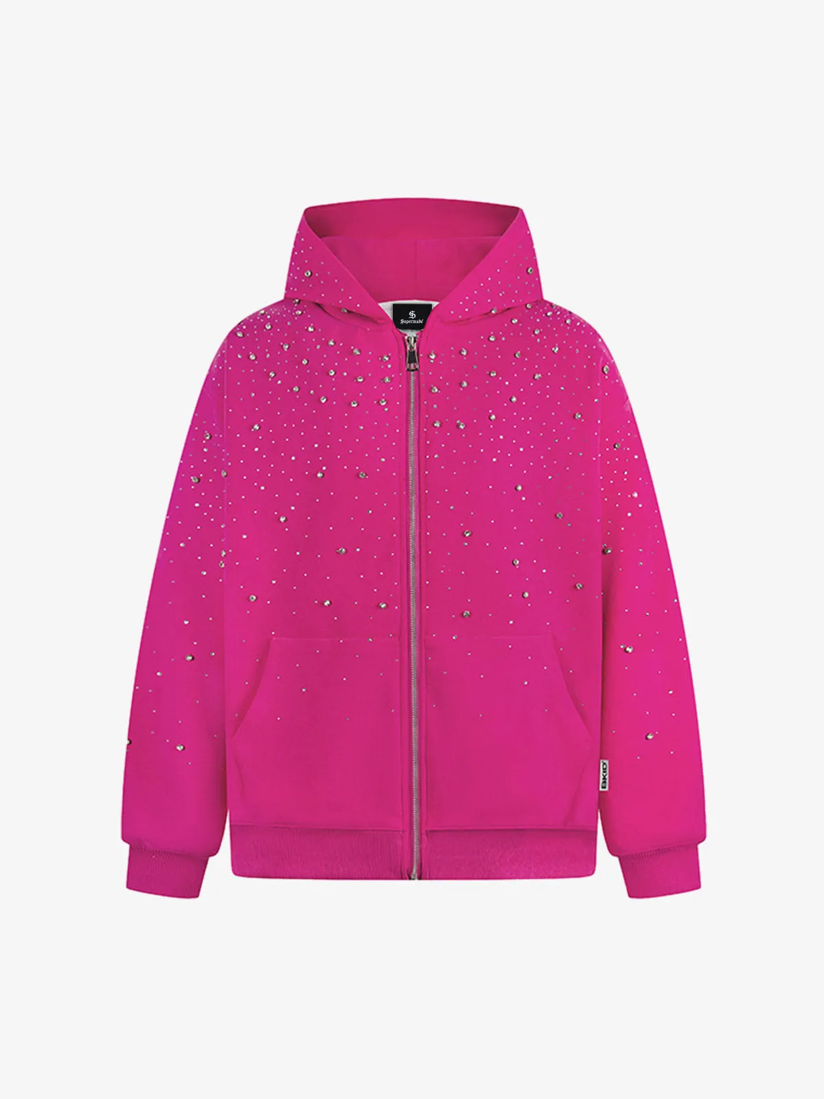 Rhinestone Zip Hoodie sold by Thesupermade product image thumbnail 5