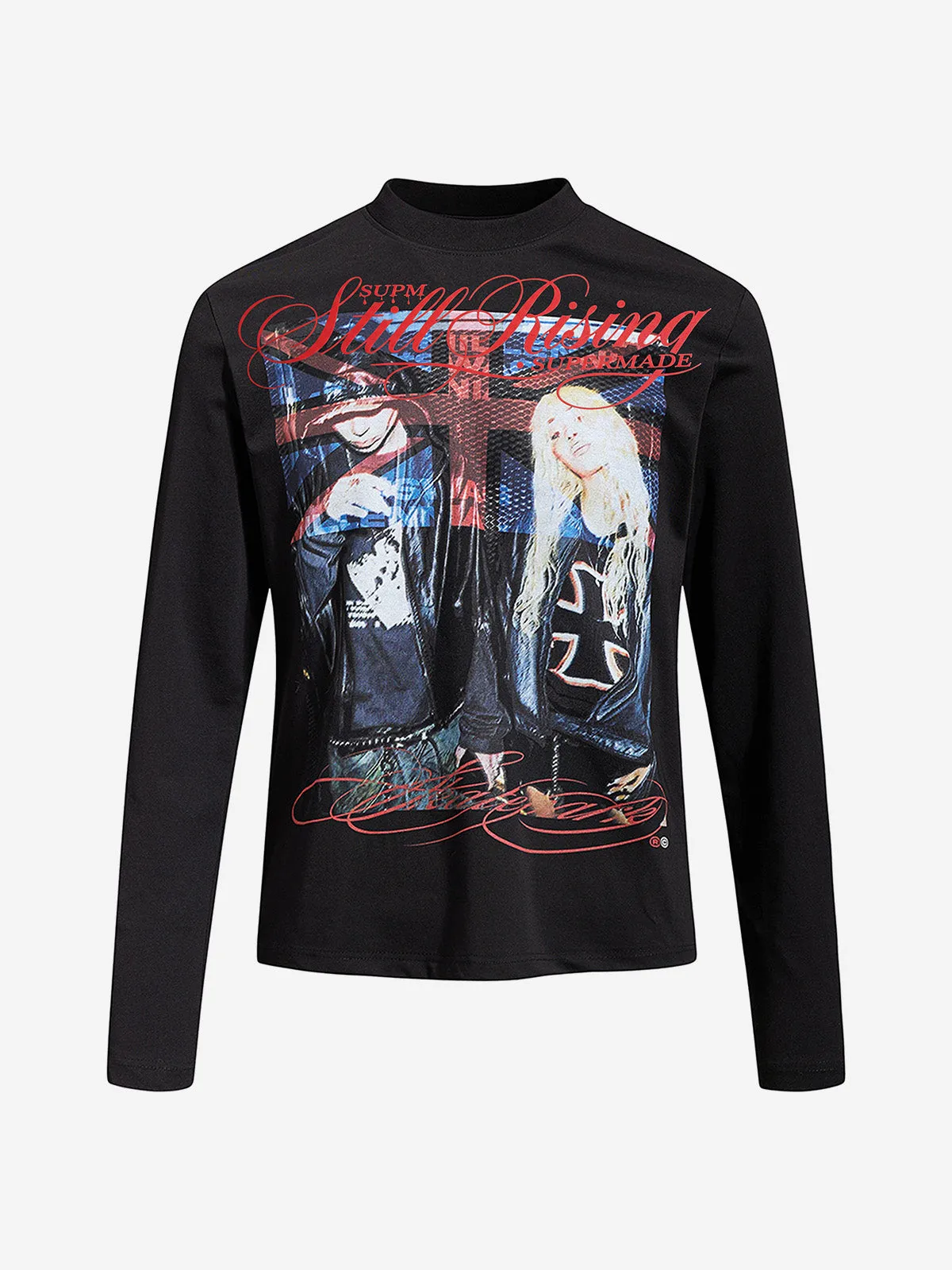 Union Jack Rock Band Graphic Long Sleeve Tee sold by Thesupermade