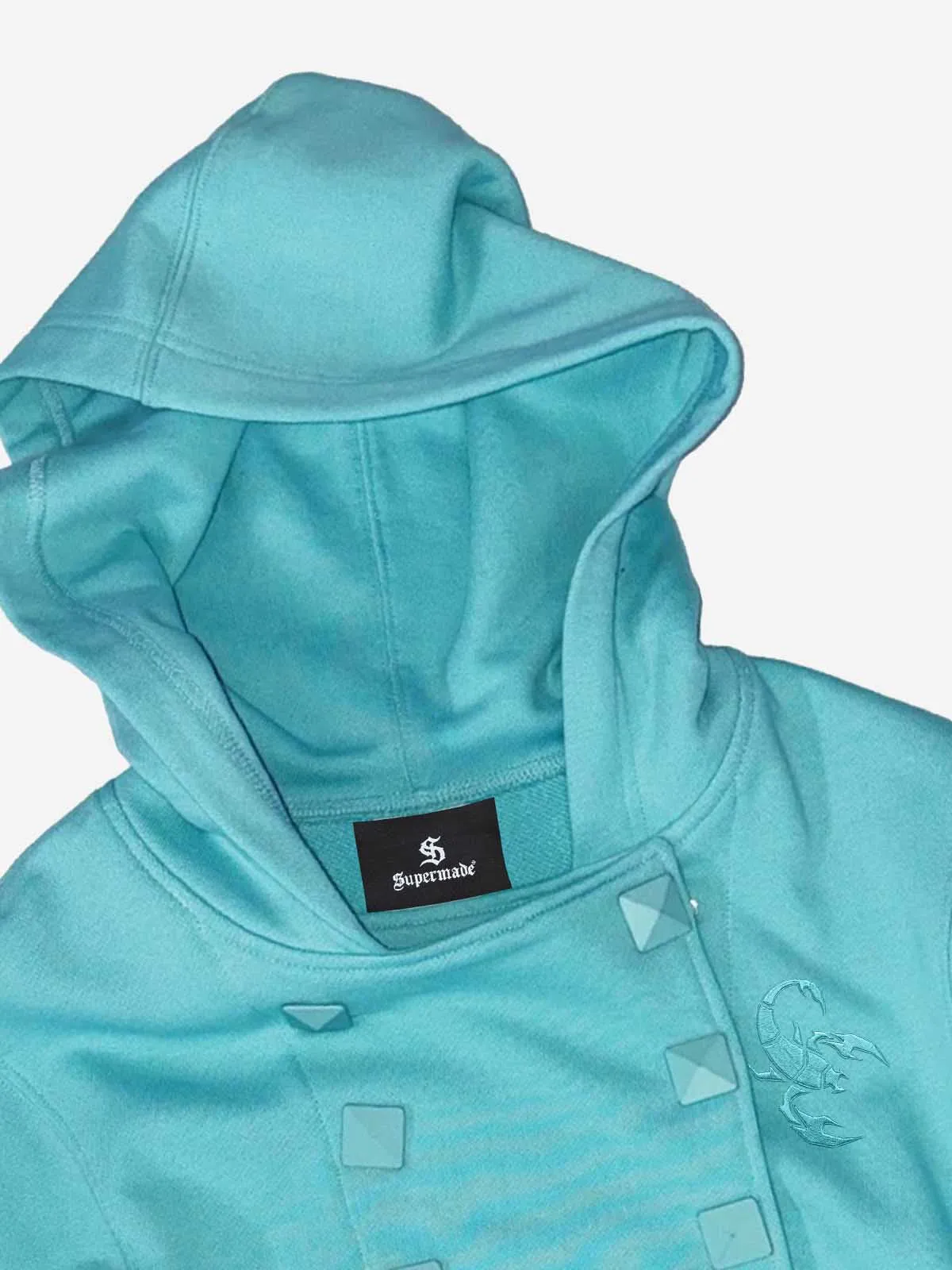 Pyramid-Button Hooded Drawstring-Cuff Tracksuit sold by Thesupermade product image thumbnail 5