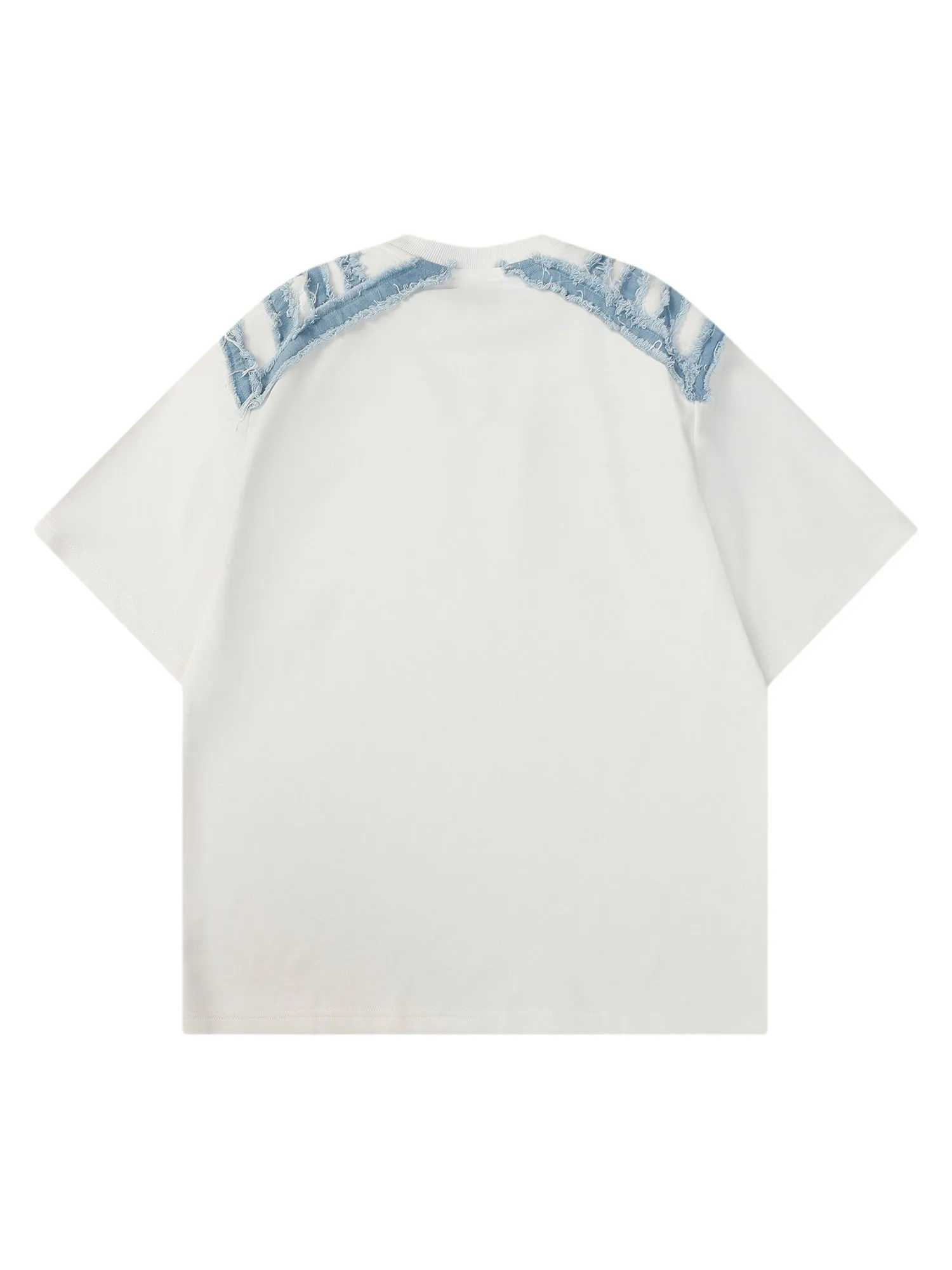 Thesupermade Niche Design Patchwork Short-sleeved T-shirt sold by Thesupermade product image thumbnail 2