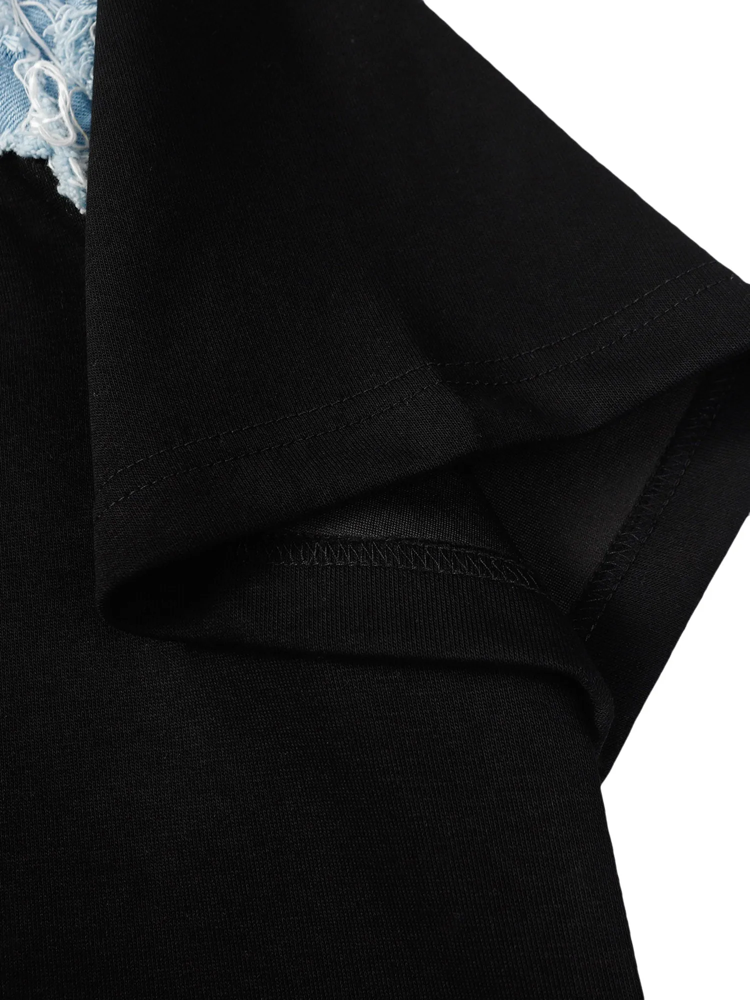 Thesupermade Niche Design Patchwork Short-sleeved T-shirt sold by Thesupermade product image thumbnail 5