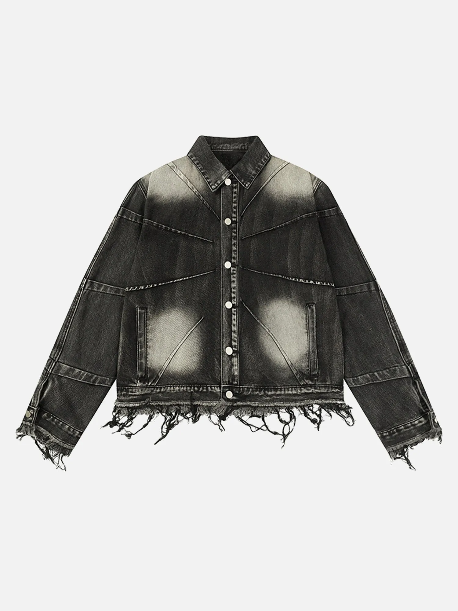 Thesupermade American Street Fashion Heavy Industry Washed Denim Jacket sold by Thesupermade