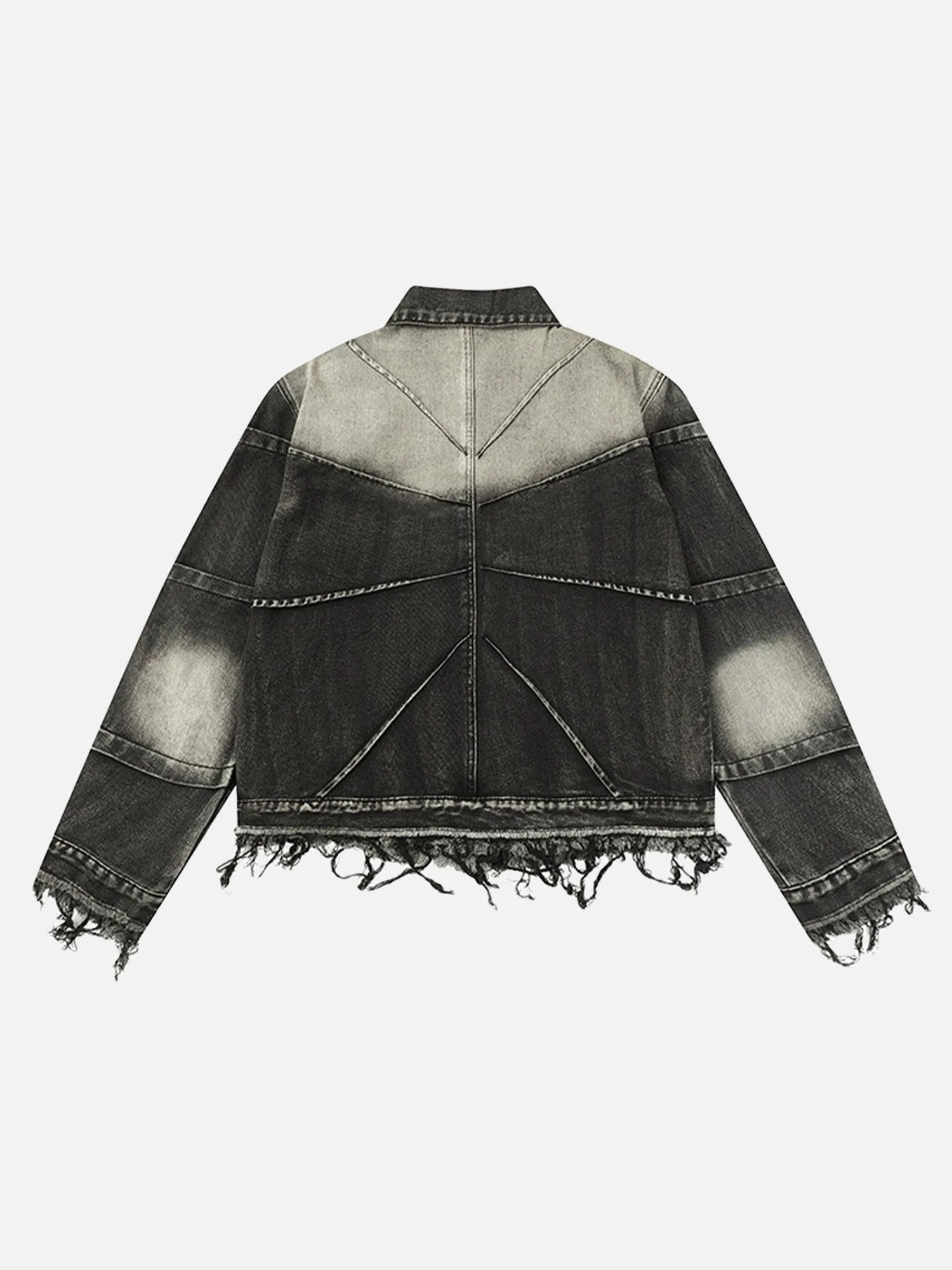 Thesupermade American Street Fashion Heavy Industry Washed Denim Jacket sold by Thesupermade product image thumbnail 2