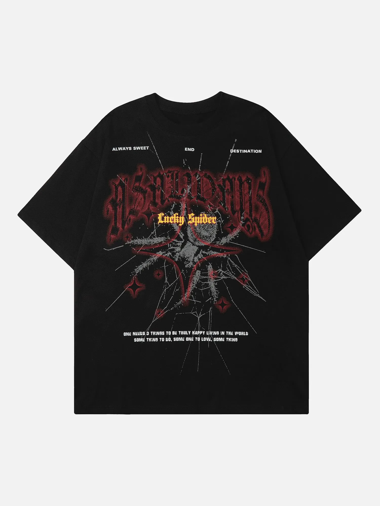 American Trendy Dark Spider Design Short-sleeved T-shirt sold by Thesupermade