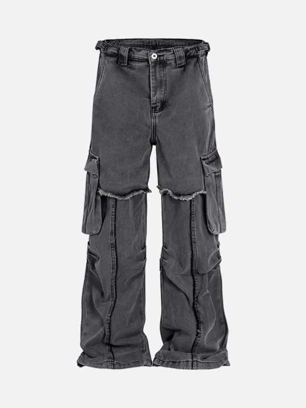 American High Street Irregular Niche Design Work Jeans - 2024 sold by Thesupermade