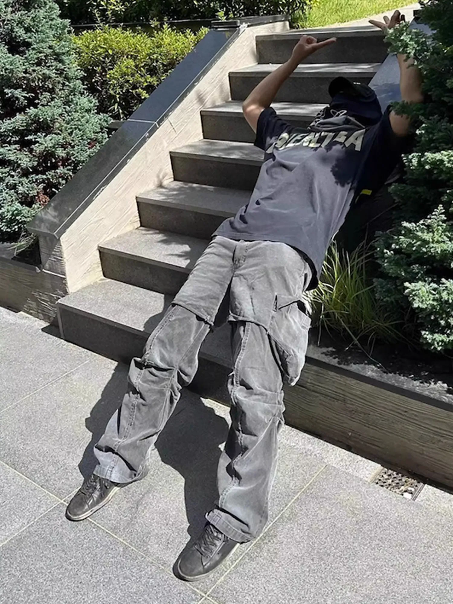 American High Street Irregular Niche Design Work Jeans - 2024 sold by Thesupermade product image thumbnail 2