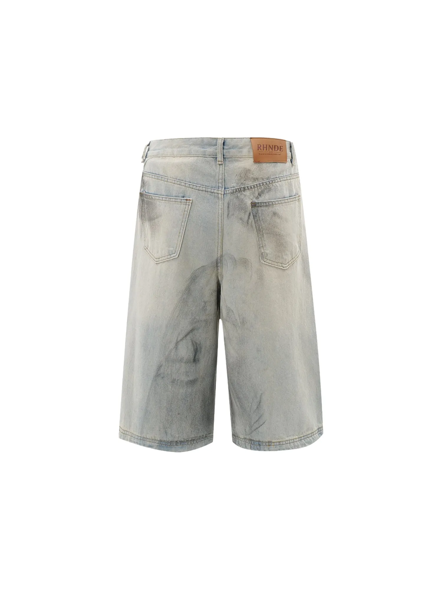 Thesupermade Punk High Street Dirty Ripped Denim Jorts sold by Thesupermade product image thumbnail 3
