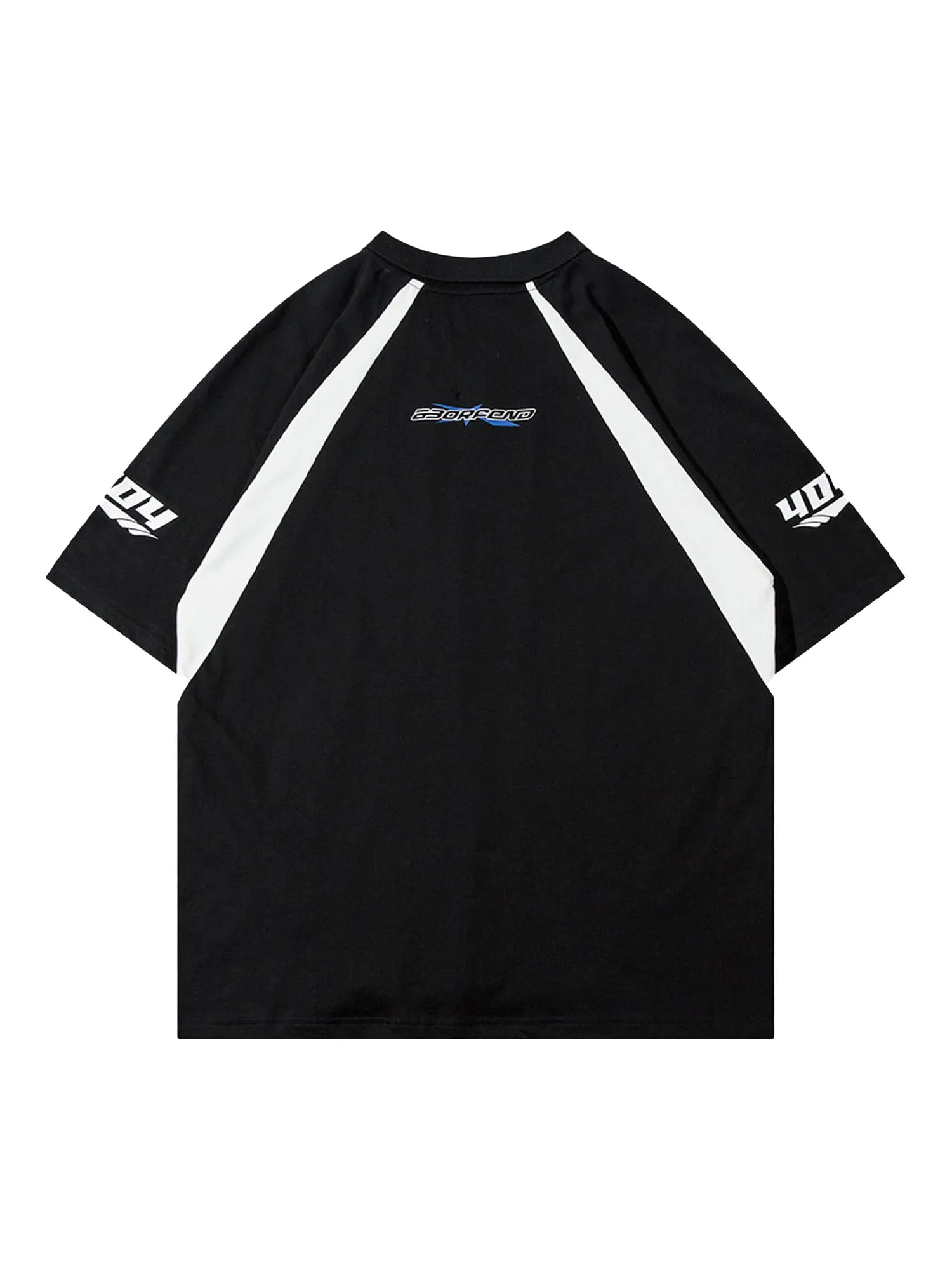 Thesupermade American Patchwork Vintage Lapel T-shirt sold by Thesupermade product image thumbnail 3