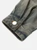 Thesupermade American Street Fashion Heavy Industry Washed Denim Jacket sold by Thesupermade