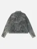 Thesupermade American Street Fashion Heavy Industry Washed Denim Jacket sold by Thesupermade