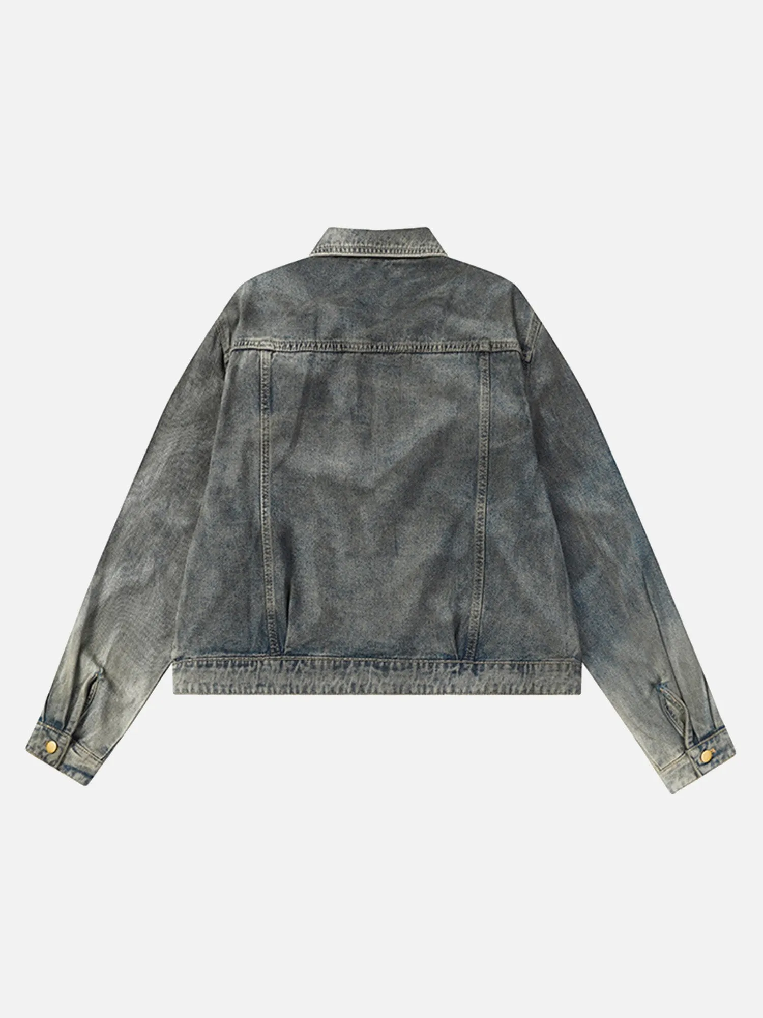 Thesupermade American Street Fashion Heavy Industry Washed Denim Jacket sold by Thesupermade product image thumbnail 2