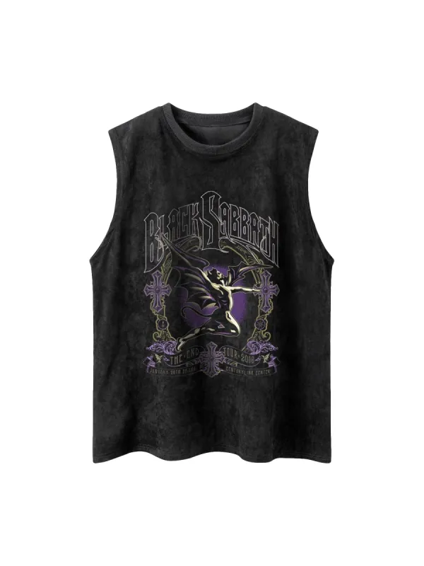 Thesupermade Printed Crew Neck Casual Vest sold by Thesupermade