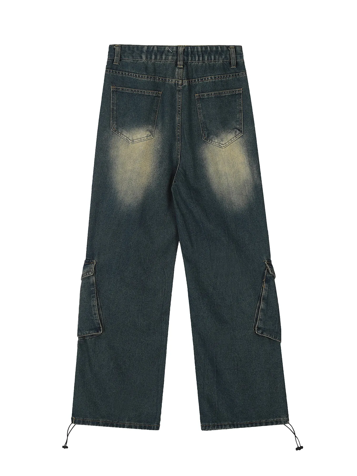 Thesupermade American Style Washed Distressed Heart Fur Jeans sold by Thesupermade product image thumbnail 2