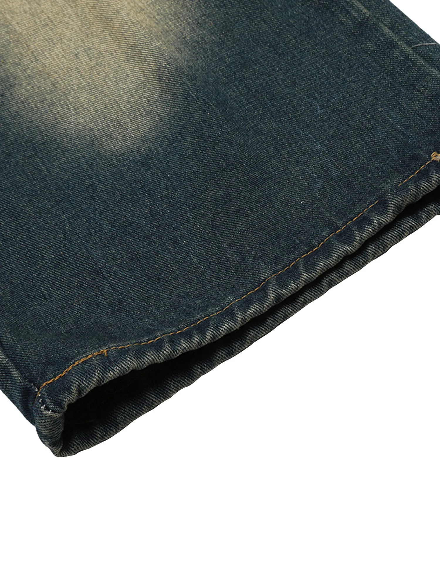 Thesupermade American Style Washed Distressed Heart Fur Jeans sold by Thesupermade product image thumbnail 5