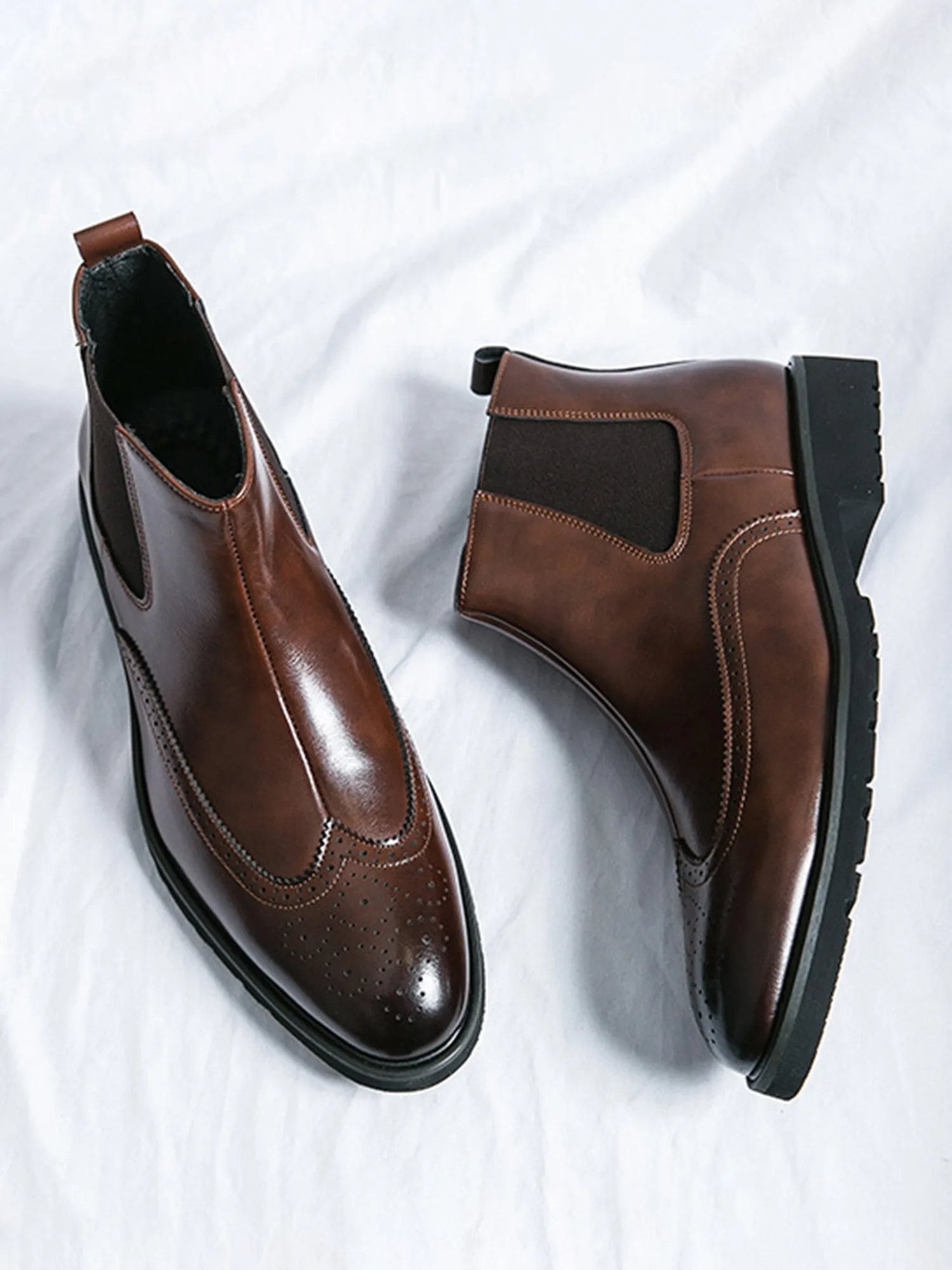 Fashionable And Personalized Color-brushed Retro Chelsea Boots sold by Thesupermade product image thumbnail 4