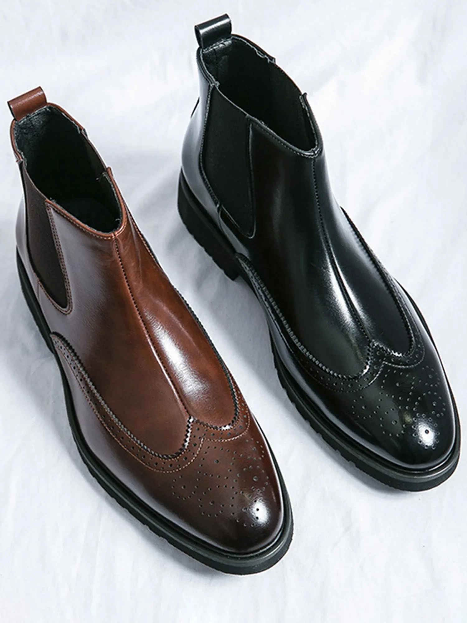 Fashionable And Personalized Color-brushed Retro Chelsea Boots sold by Thesupermade product image thumbnail 3