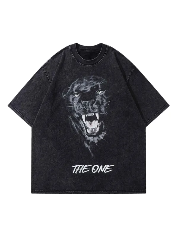 Thesupermade Black Panther Print T-shirt sold by Thesupermade