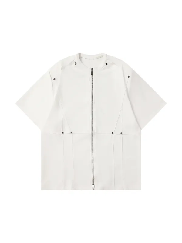 Thesupermade Niche Design Cardigan Short-sleeved T-shirt sold by Thesupermade