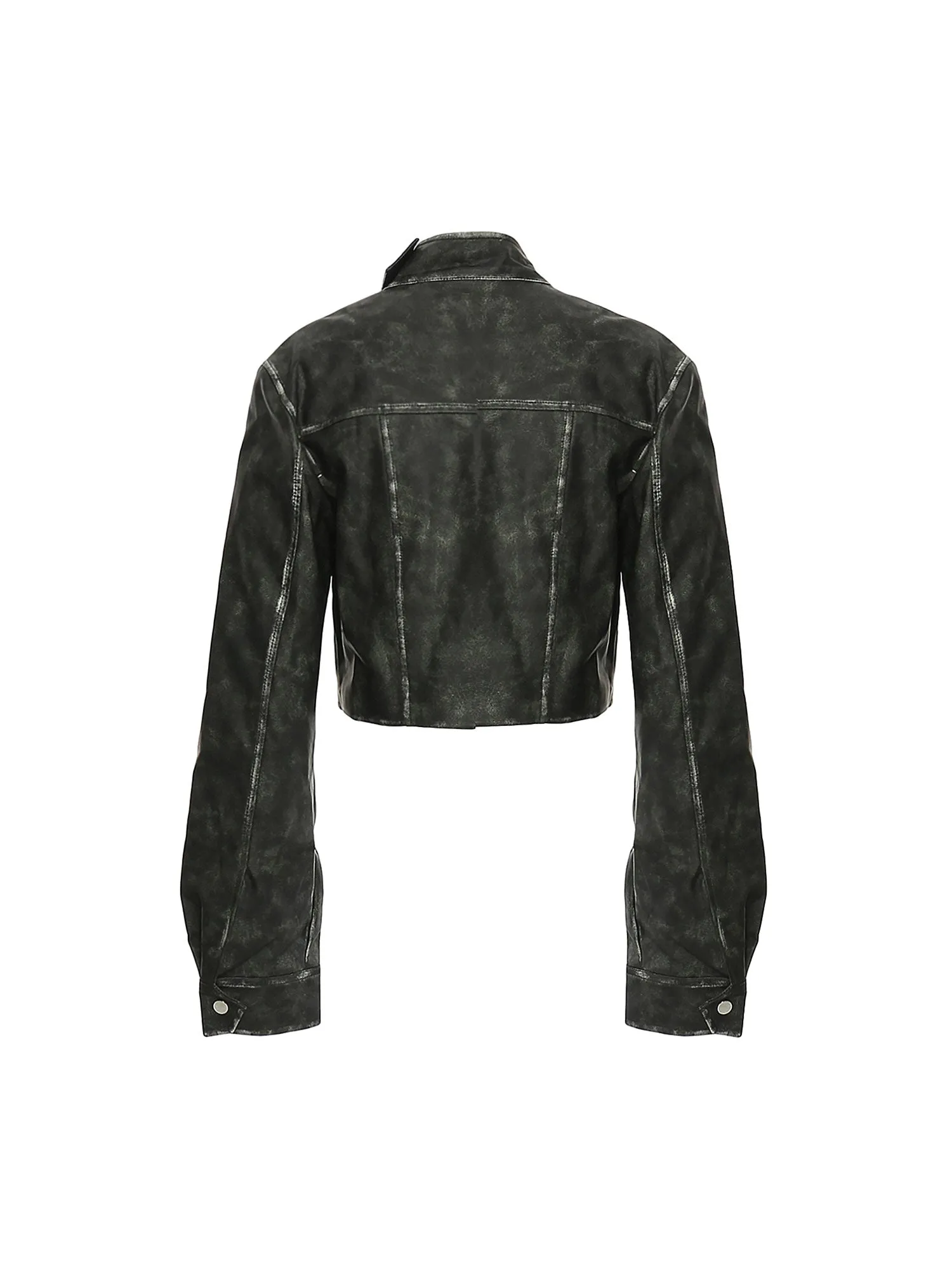 Thesupermade Personalized Irregular Cut Polished Leather Jacket - 2008 sold by Thesupermade product image thumbnail 2