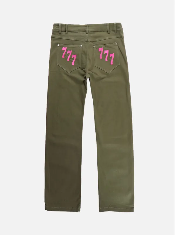 Thesupermade American High Street Digital Embroidered Jeans sold by Thesupermade