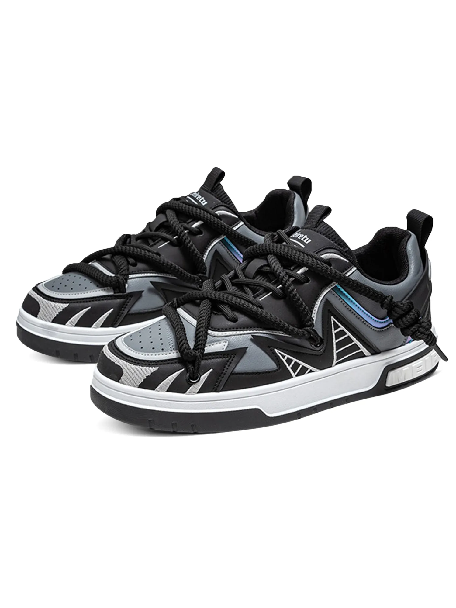 Double Lace Retro Hip-Hop Street Sneakers sold by Thesupermade product image thumbnail 3