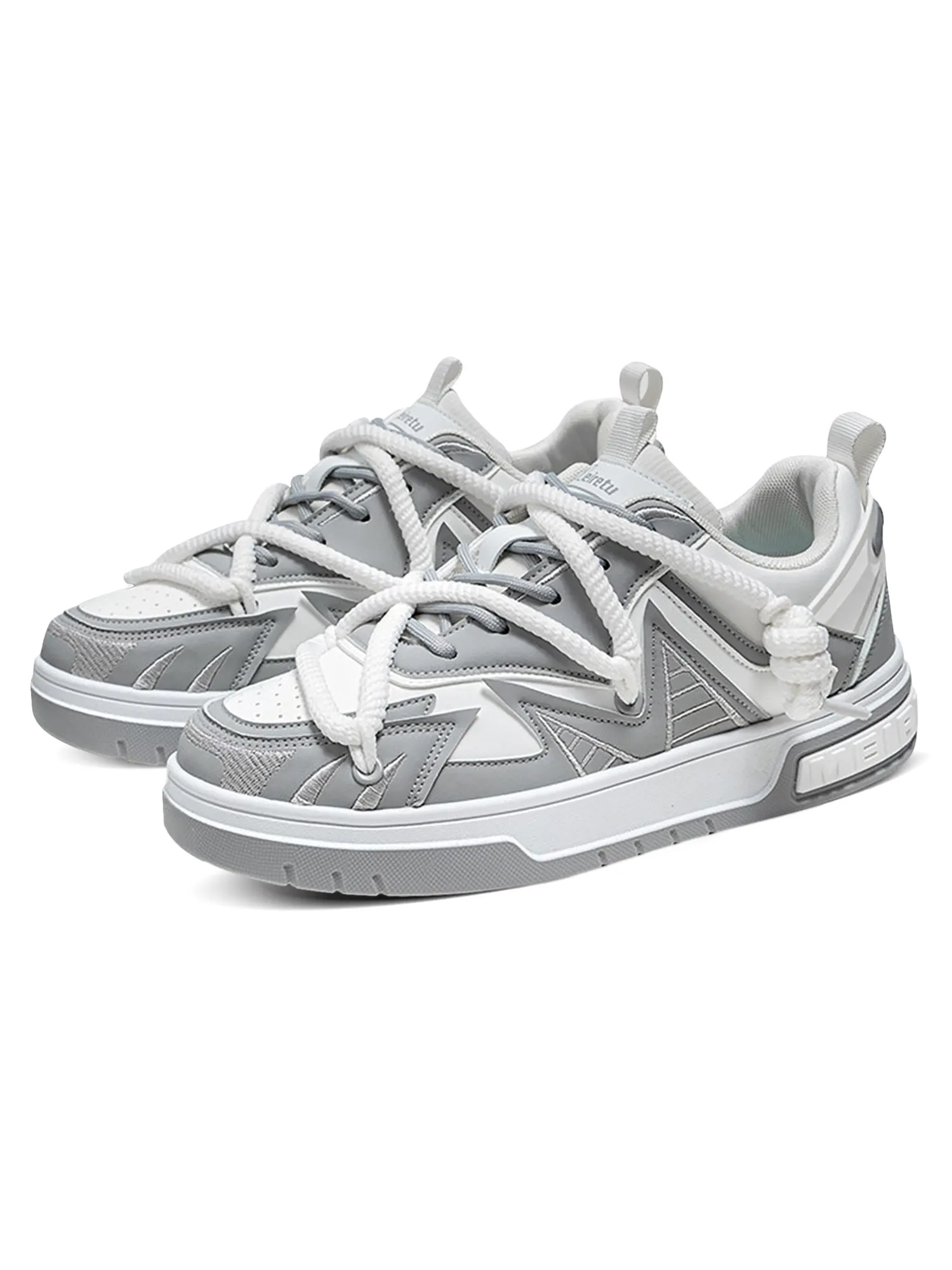 Double Lace Retro Hip-Hop Street Sneakers sold by Thesupermade