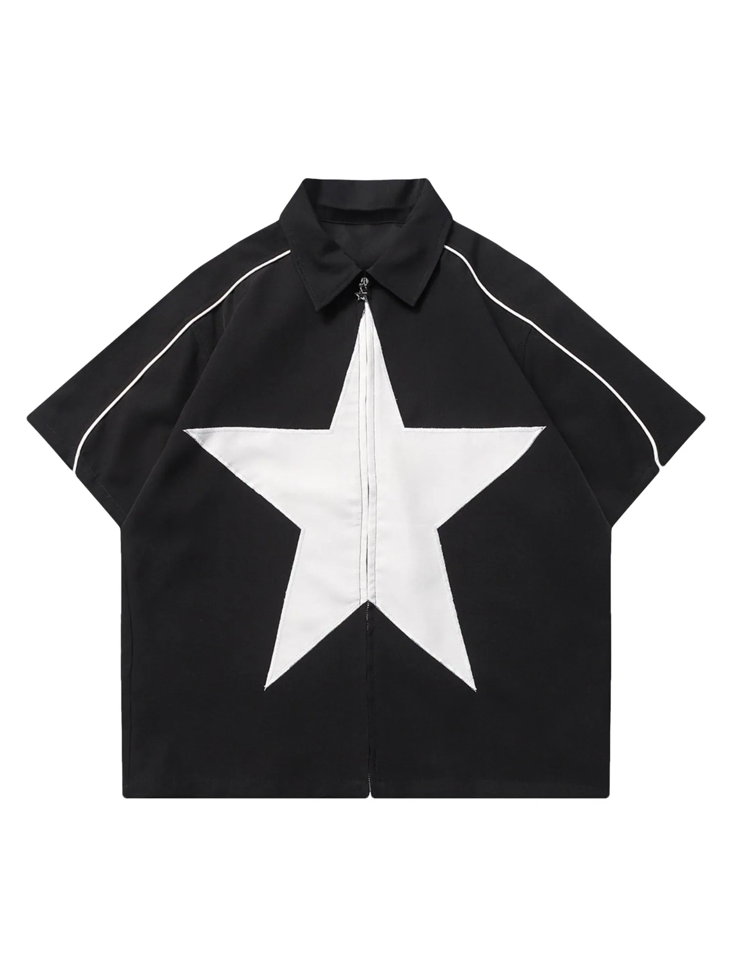 Thesupermade Star Zipper Design Shirt -1575 sold by Thesupermade product image thumbnail 2