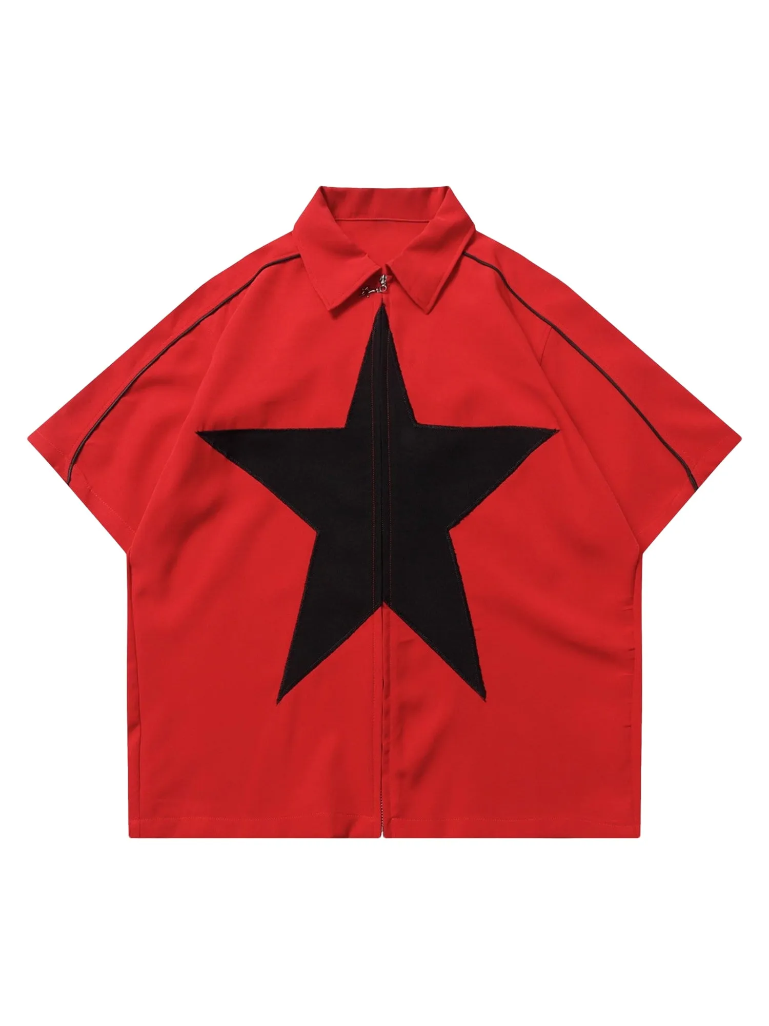 Thesupermade Star Zipper Design Shirt -1575 sold by Thesupermade