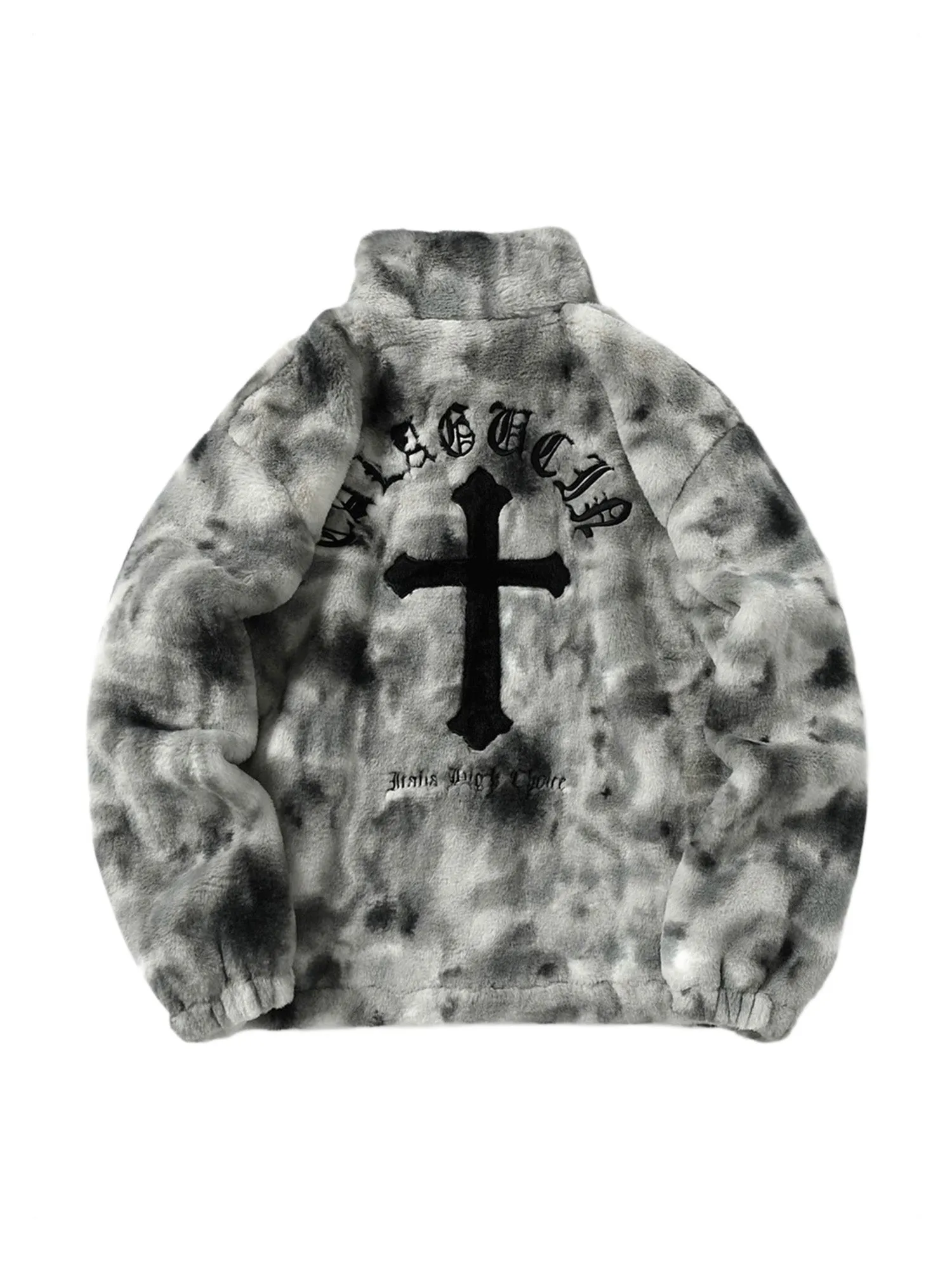 Heavy-Duty Faux Lambswool Tie-Dye Urban Jacket - 1558 sold by Thesupermade product image thumbnail 2