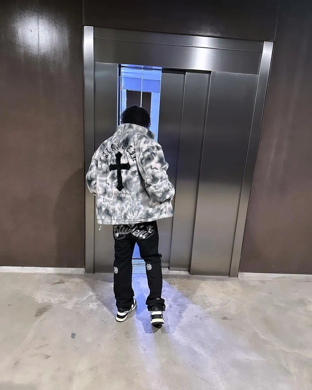 Heavy-Duty Faux Lambswool Tie-Dye Urban Jacket - 1558 sold by Thesupermade product image thumbnail 4