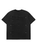 Thesupermade Skull Stitched Washed Street Rap T-shirt sold by Thesupermade
