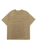 Thesupermade Skull Stitched Washed Street Rap T-shirt sold by Thesupermade