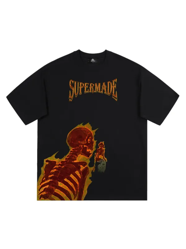 Thesupermade Printed Skull T-shirt sold by Thesupermade