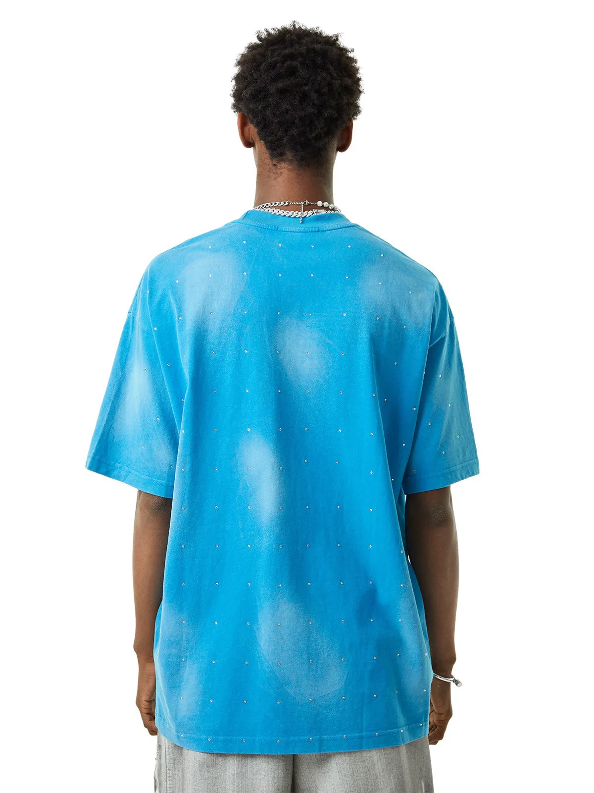 Thesupermade Retro Crystal Letter T-shirt sold by Thesupermade product image thumbnail 3